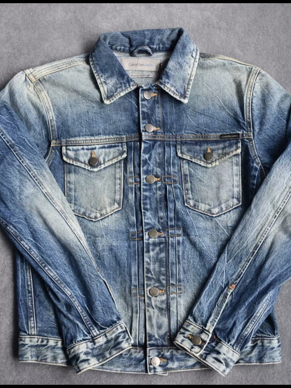 Calvin Klein Jeans Blue Denim Jacket premium Italian fabric